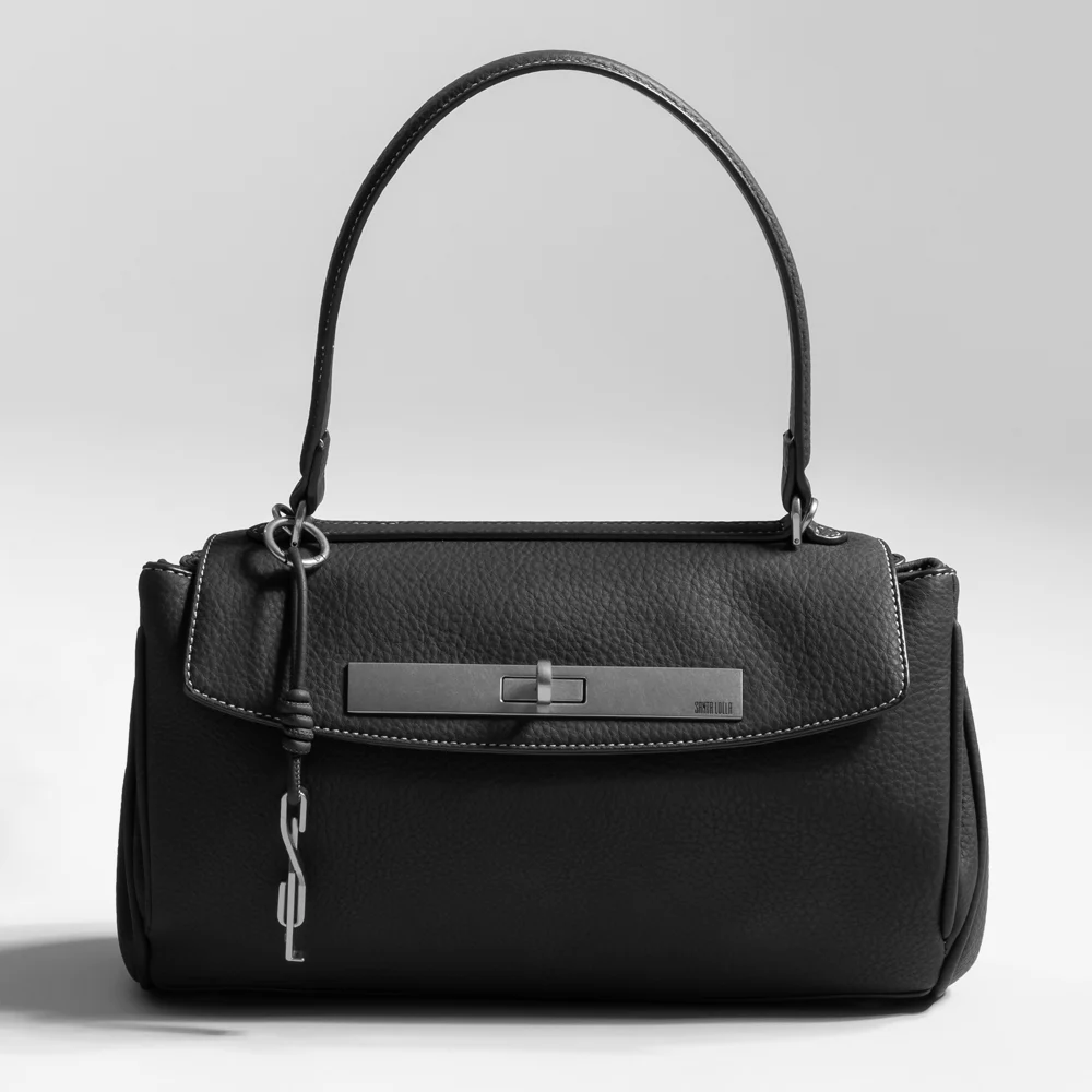 Bolsa Grande Floater Alça De Ombro Preta - vista 8 de 9